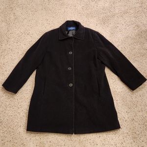 Womens Black Peacoat made by Mackintosh New England Plus Size 1X